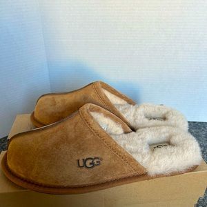 New Men's chestnut Scuff Leather Loafers size 8